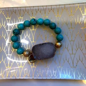 Kinsley Armelle gem stone gold turquoise